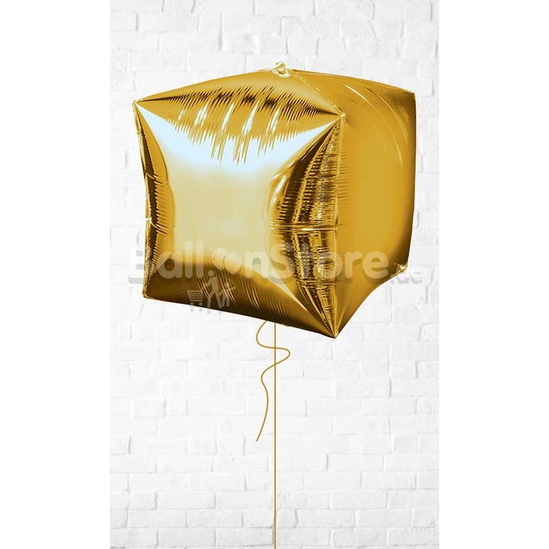 Cubez Gold Colour Balloon - Helium Filled