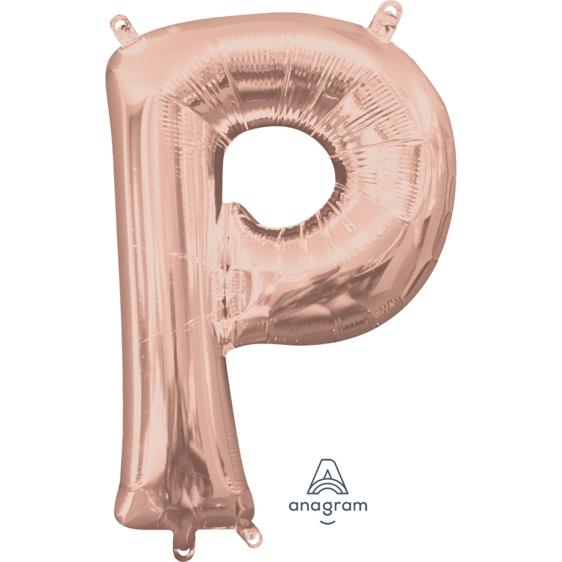 Jumbo Letter P Rose Gold - Helium Filled