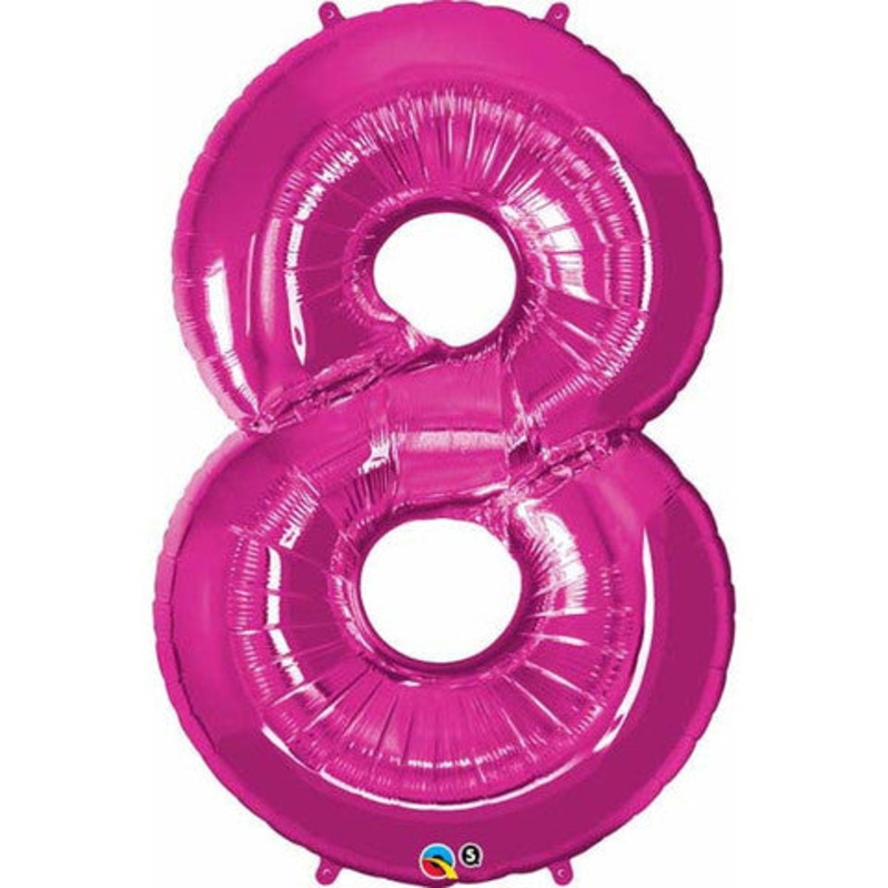 Number Eight Magenta Helium Filled