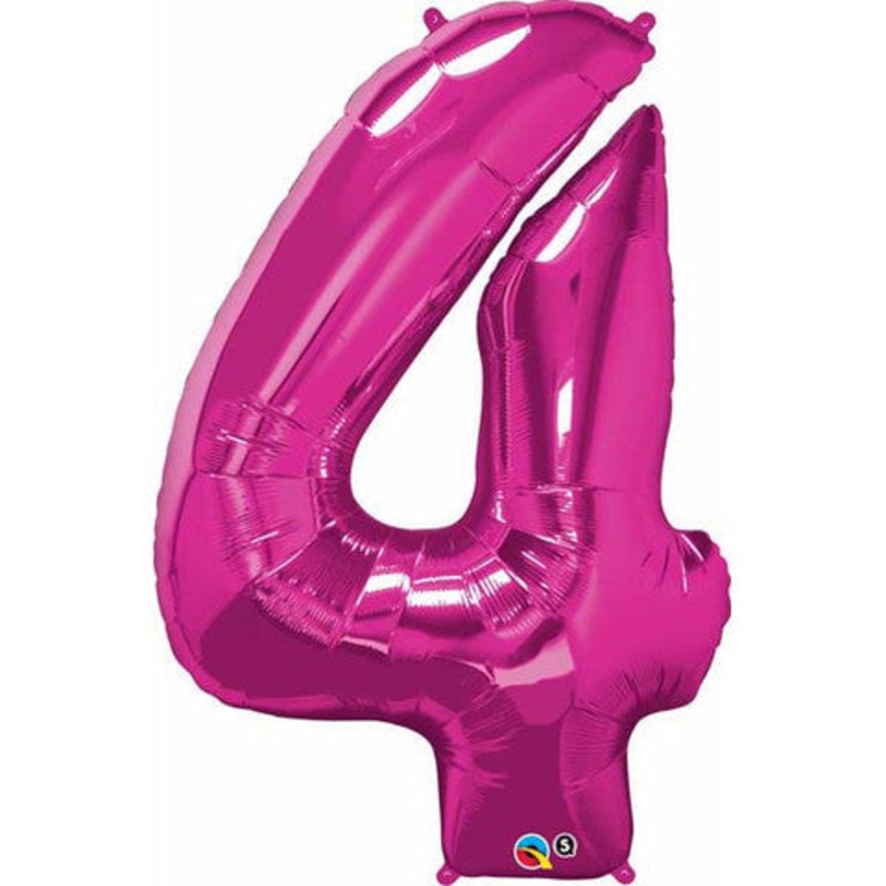 Number Four PINK  Helium Filled