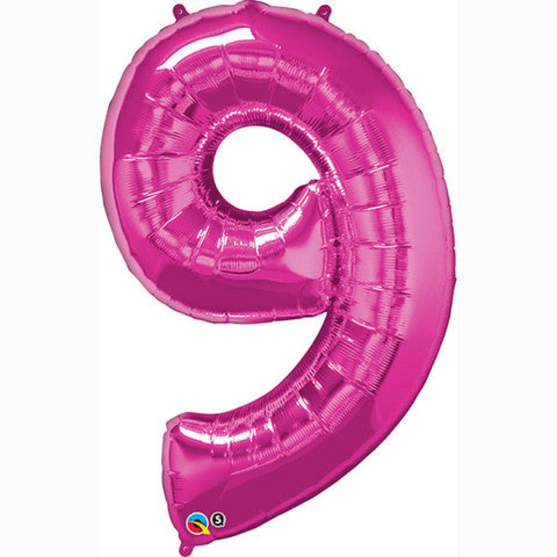 Number Nine Magenta Helium Filled
