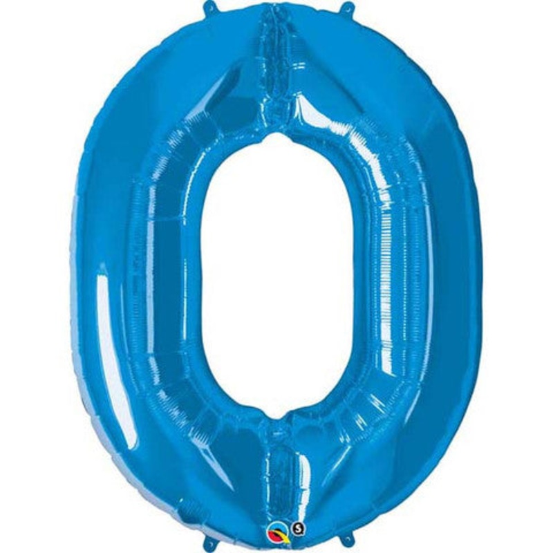 Number Zero Sapphire Blue Helium Filled