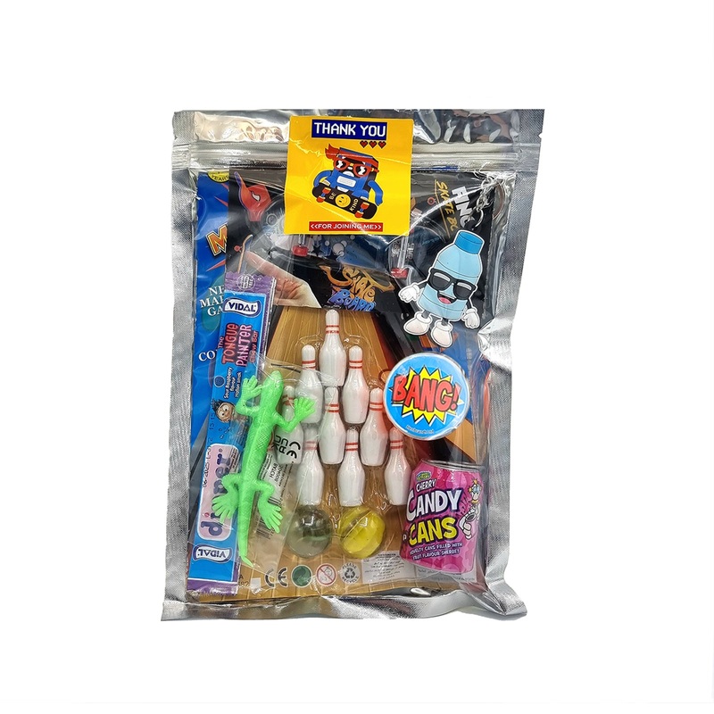 Pre Filled Older Boys Birthday Bowling Skateboarding Party Favours