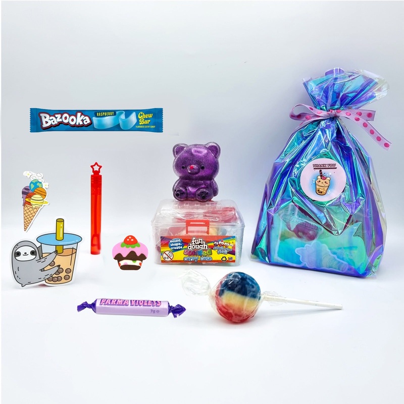 Pre Filled Purple Boba Bear Party Favours For Girls