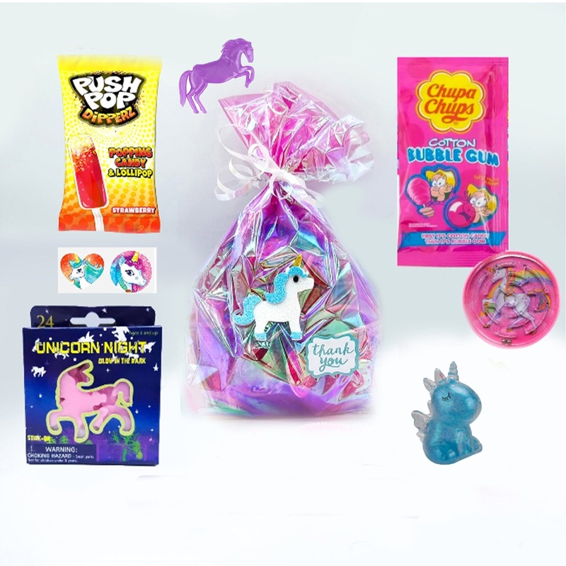 Pre Filled Unicorn Birthday Party Goody Bags With Toys And Sweets
