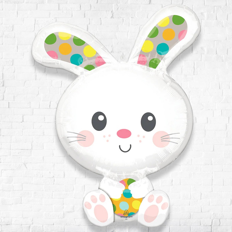 Spotted Bunny LargeShape Foil Helium Filled