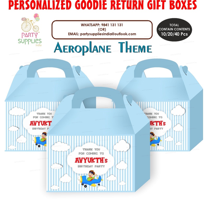 Aeroplane Theme Goodie Return Gift Boxes