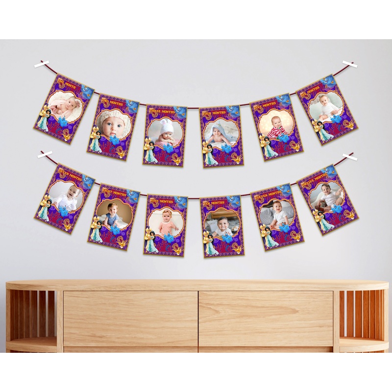 Aladdin Theme 12 Months Photo Banner