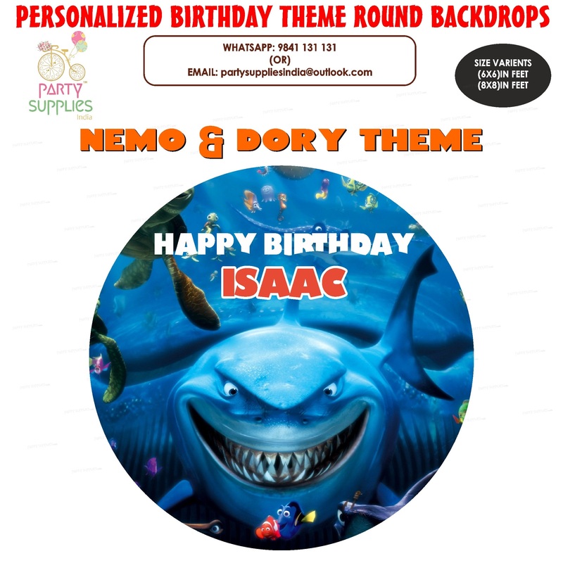 Nemo and Dory Theme Classic Round Backdrop