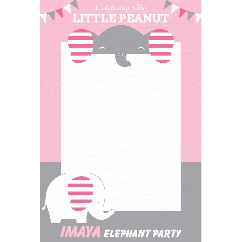 Pink Elephant Theme Customized Photobooth