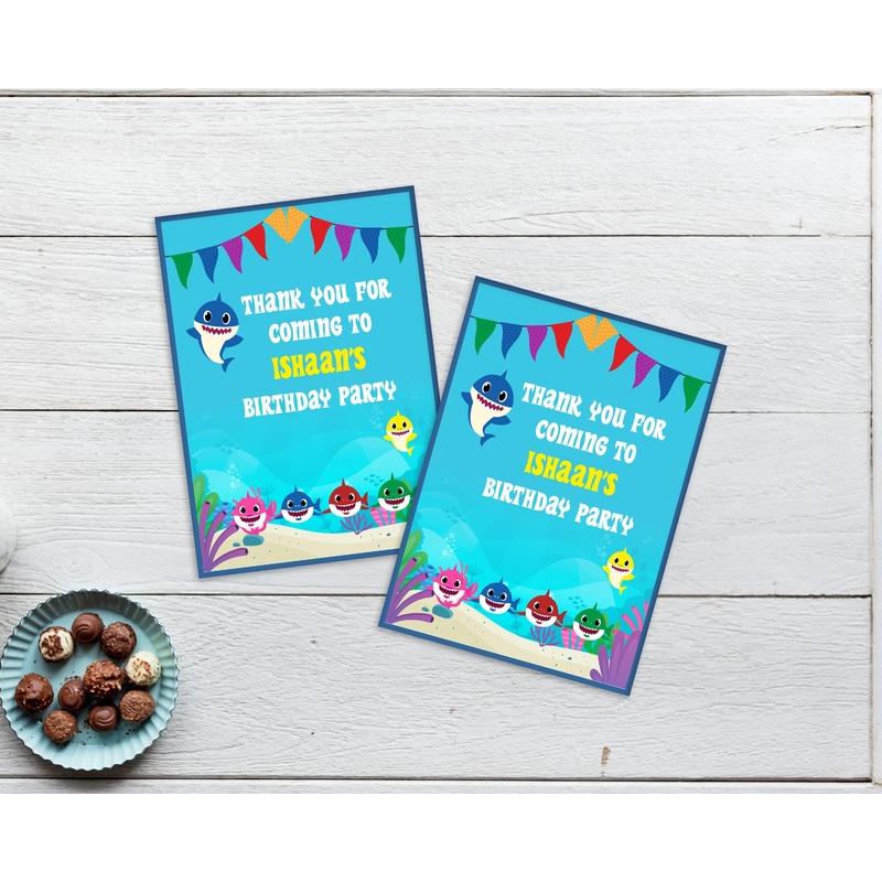 Shark Theme Thank You Card