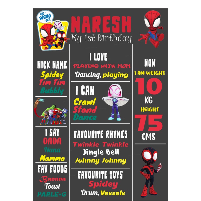 Spidey and his Amazing Friends Theme Chalk Board