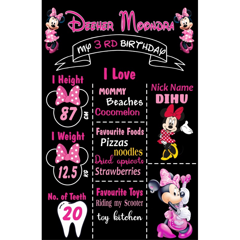 Minnie Mouse Theme Chalkboard