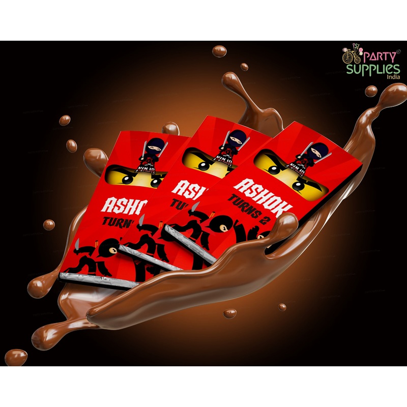 Ninja Theme Home Made Chocolate Return Gifts