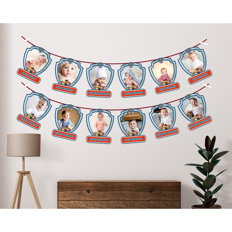 Paw Patrol  Theme 12 Months Banner