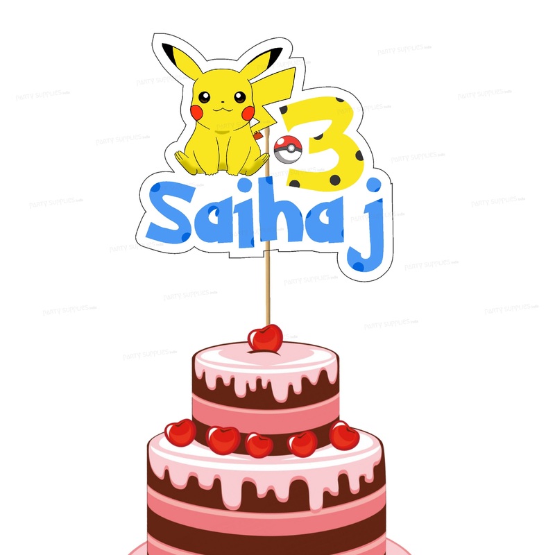 Pokemon  Personalized  Theme Cake Topper
