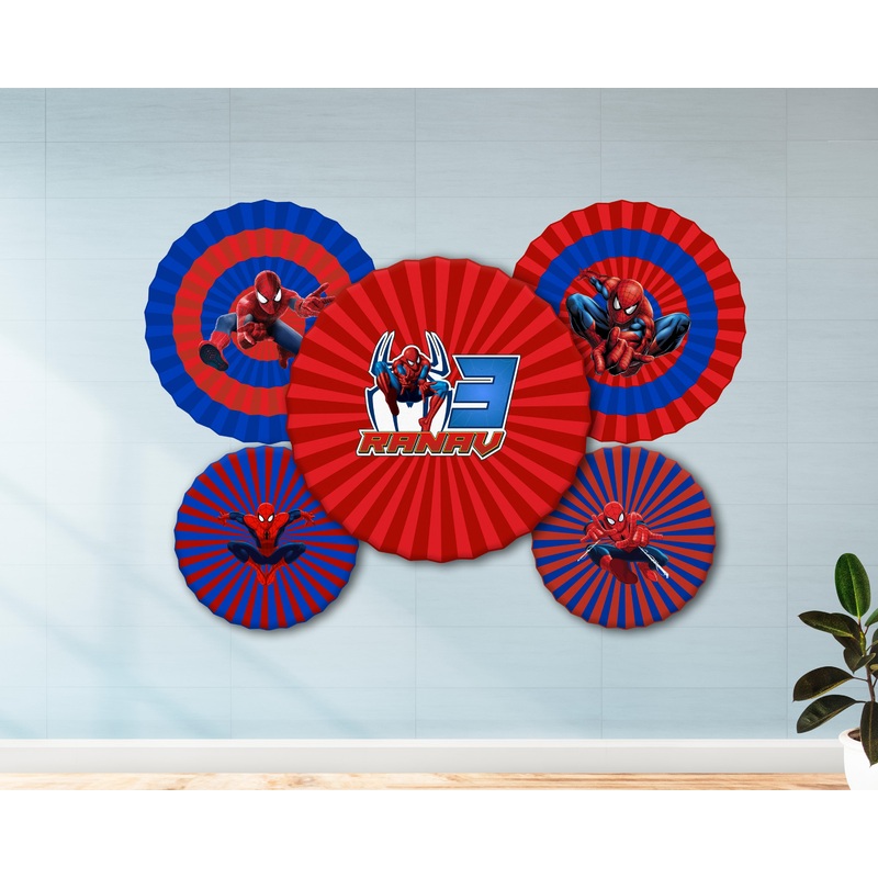 Spiderman Theme Paper Fan