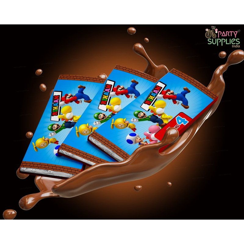 Super Mario Theme Home Made Chocolate Return Gifts