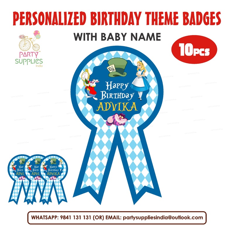 Alice In Wonderland Theme Badges
