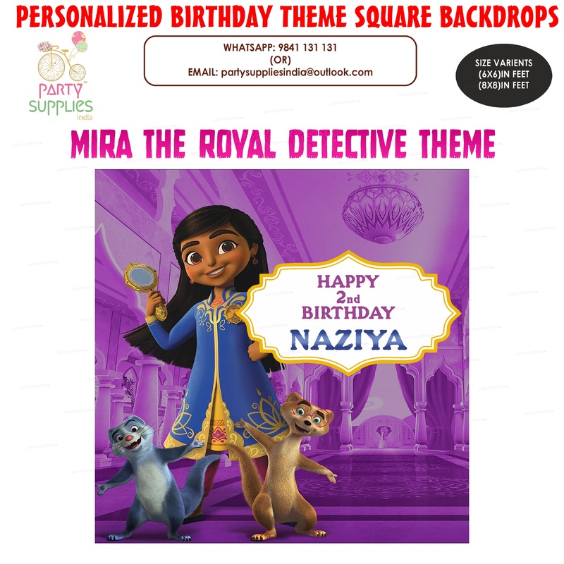 Mira Royal detective Theme Customized Square Backdrop