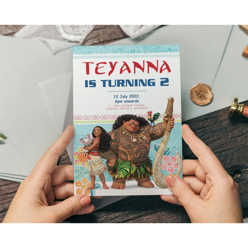 Moana Theme Invite