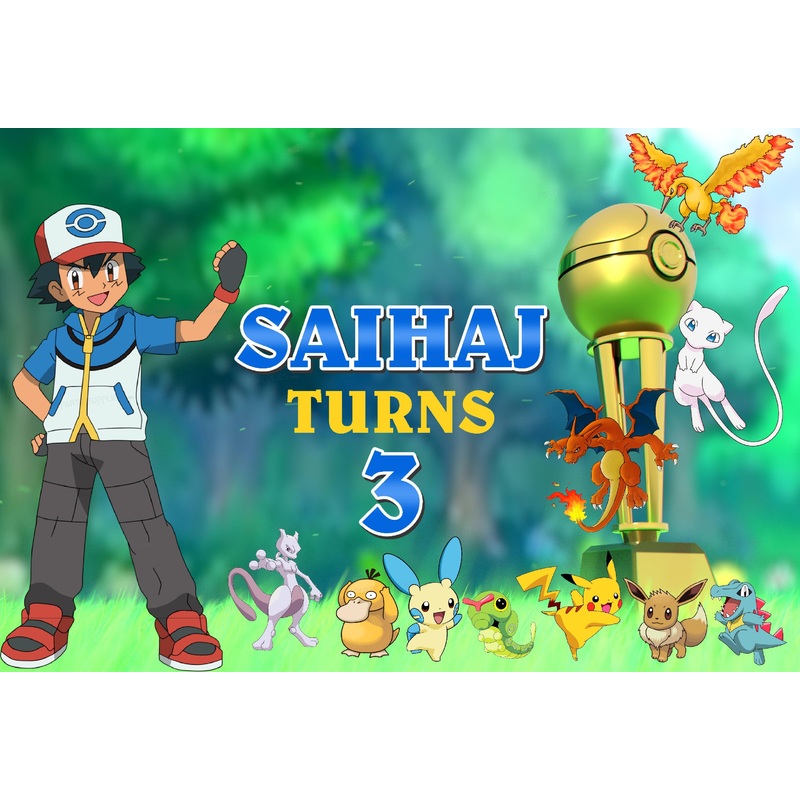 Pokemon Theme Premium Backdrop