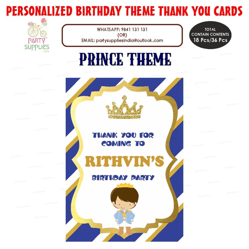 Prince Theme Thank You Card