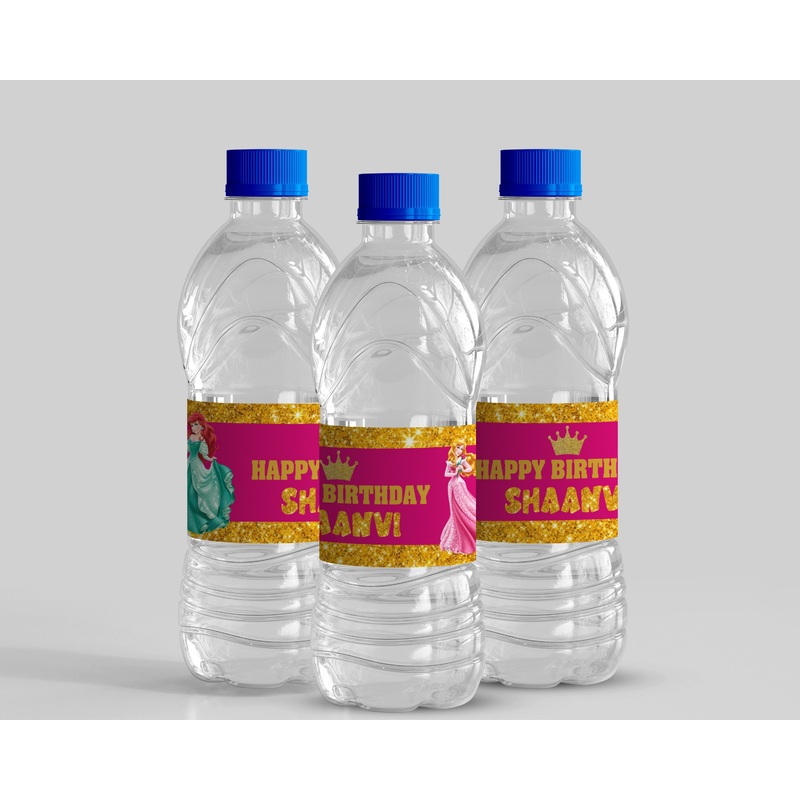 Princess Theme Water Bottle Sticker