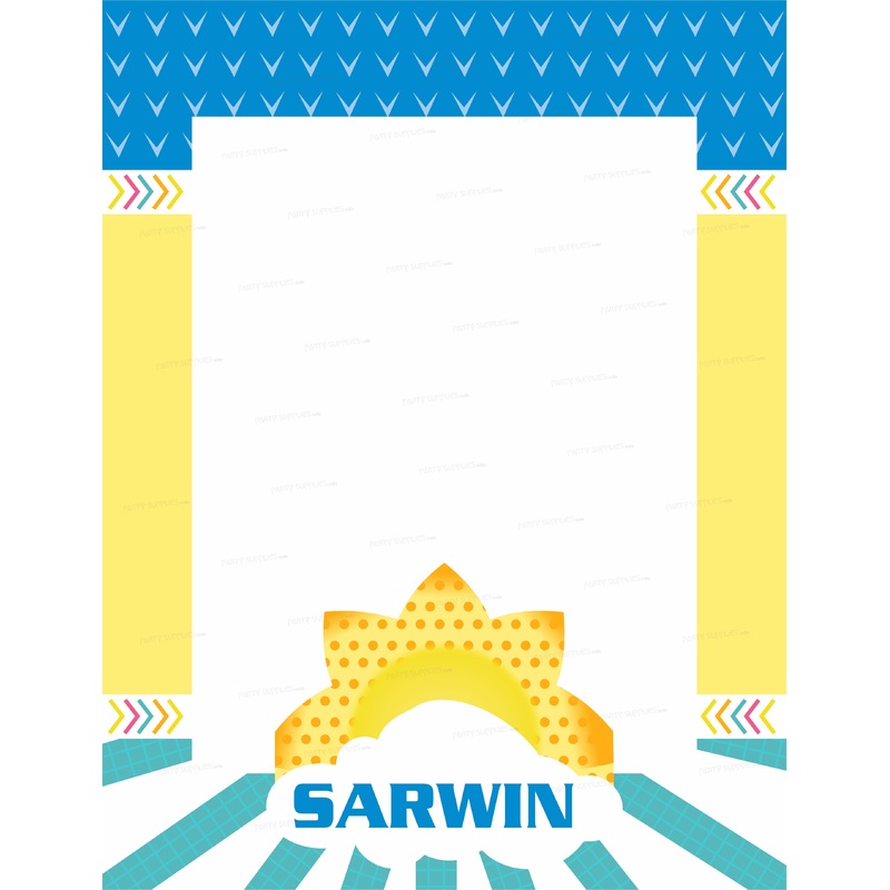 Sunshine Theme Boy Personalized with Name Photobooth