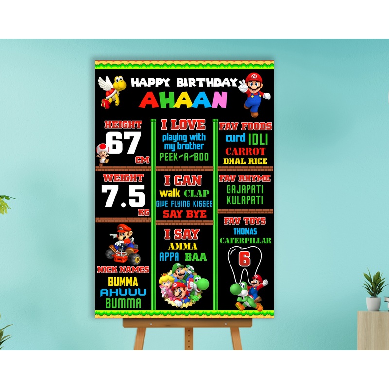 Super Mario Theme Chalk Board