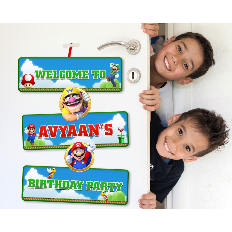 Super Mario Theme Customized Door Poster
