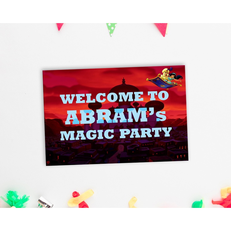 Aladdin Theme Customized Welcome Poster