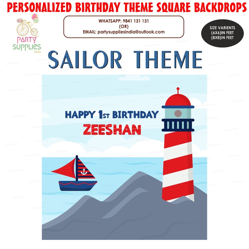 Sailor Theme Premium  Square Backdrop