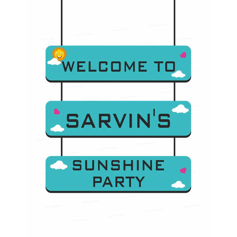 Sunshine Theme Boy Door Poster