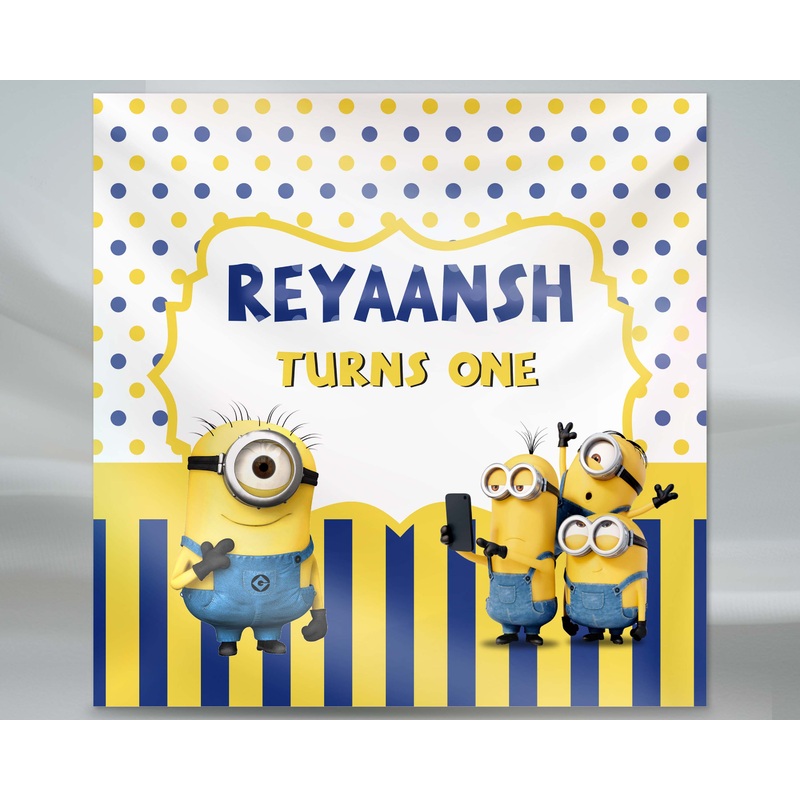 Minion Theme Customized Square Backdrop
