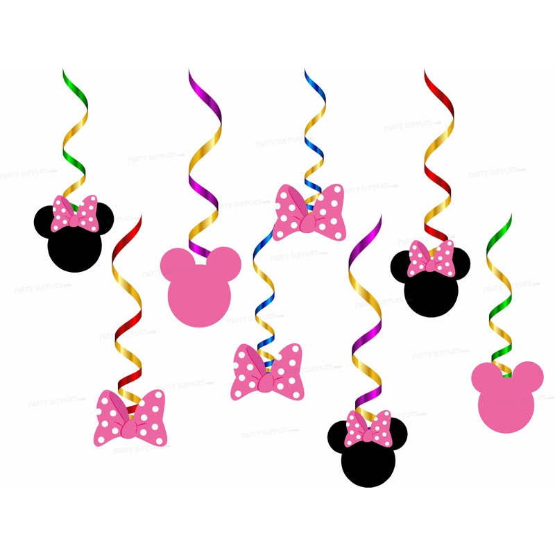 Minnie Mouse Theme Colourful Swirls
