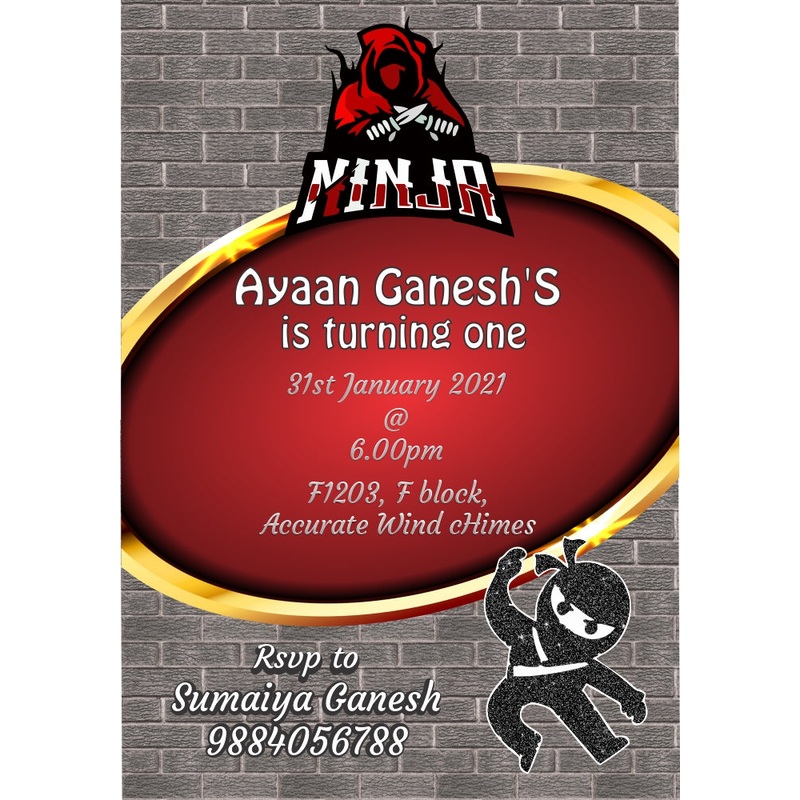 Ninja Theme Invite