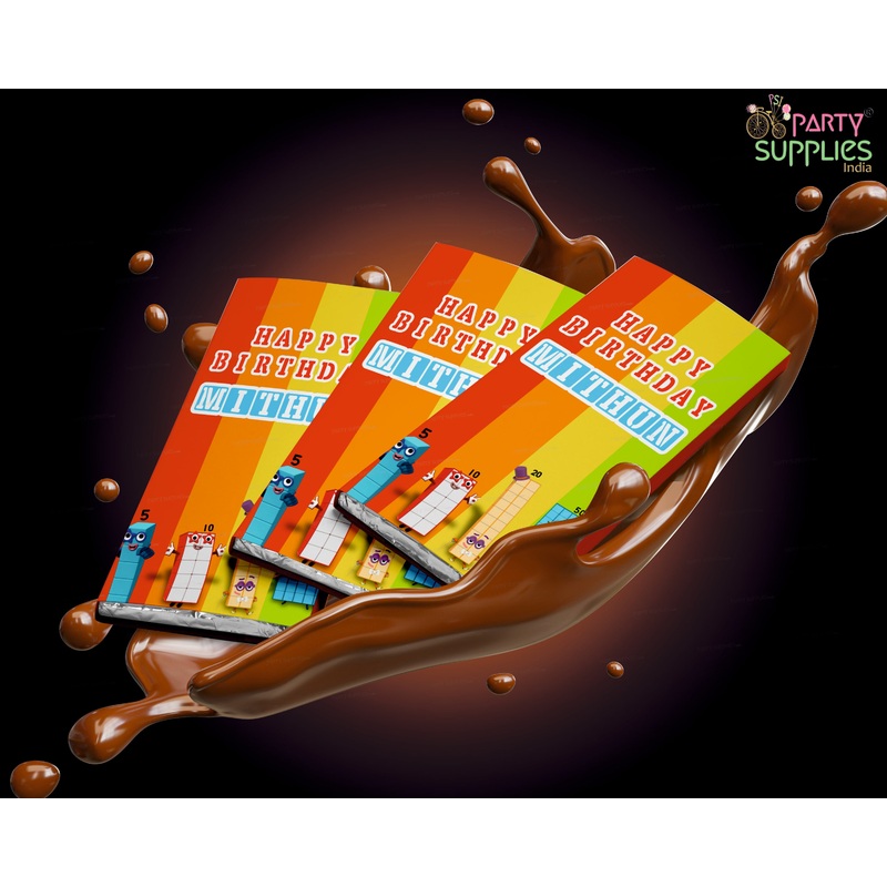 Number Blocks Theme Home Made Chocolate Return Gifts