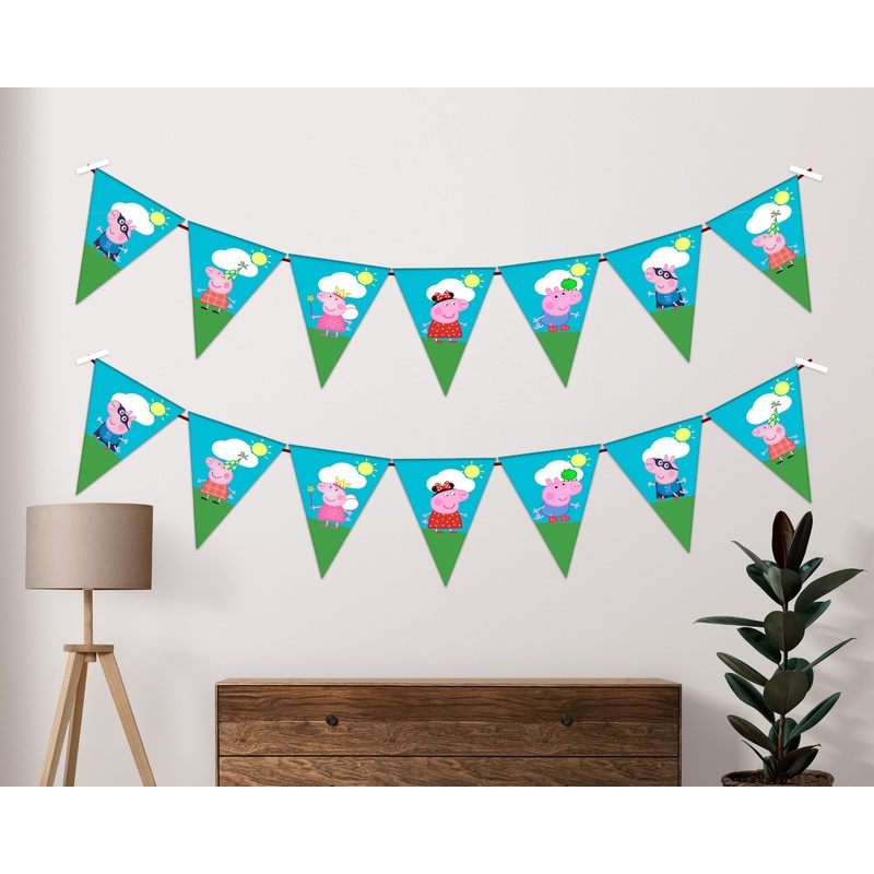 Peppa Pig Theme Flag Hanging