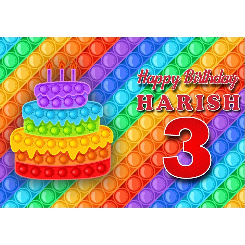 Pop It Theme Customized Backdrop