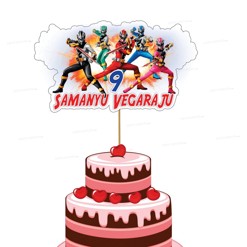 Power Rangers Theme Cake Topper