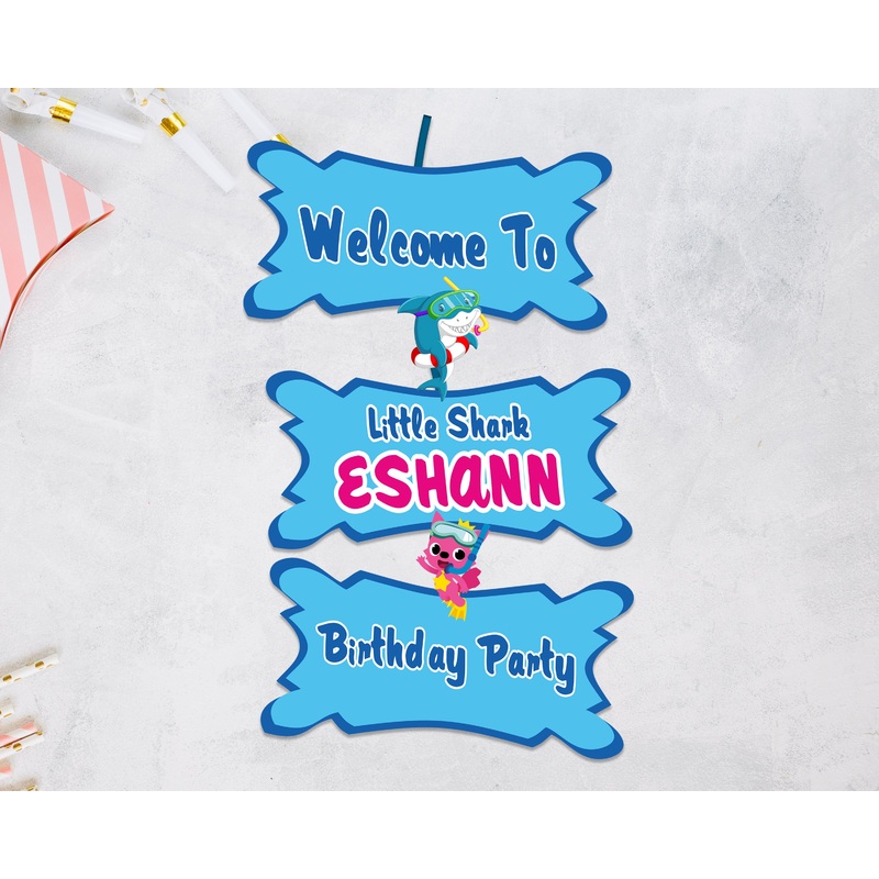 Shark Theme Door Poster