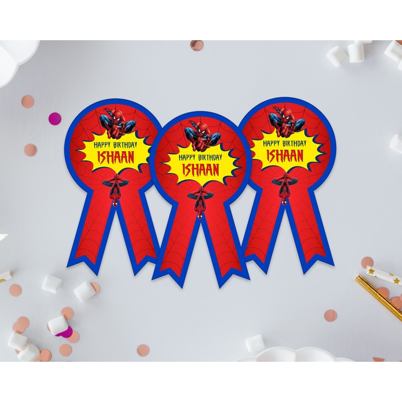 Spiderman Theme Badges