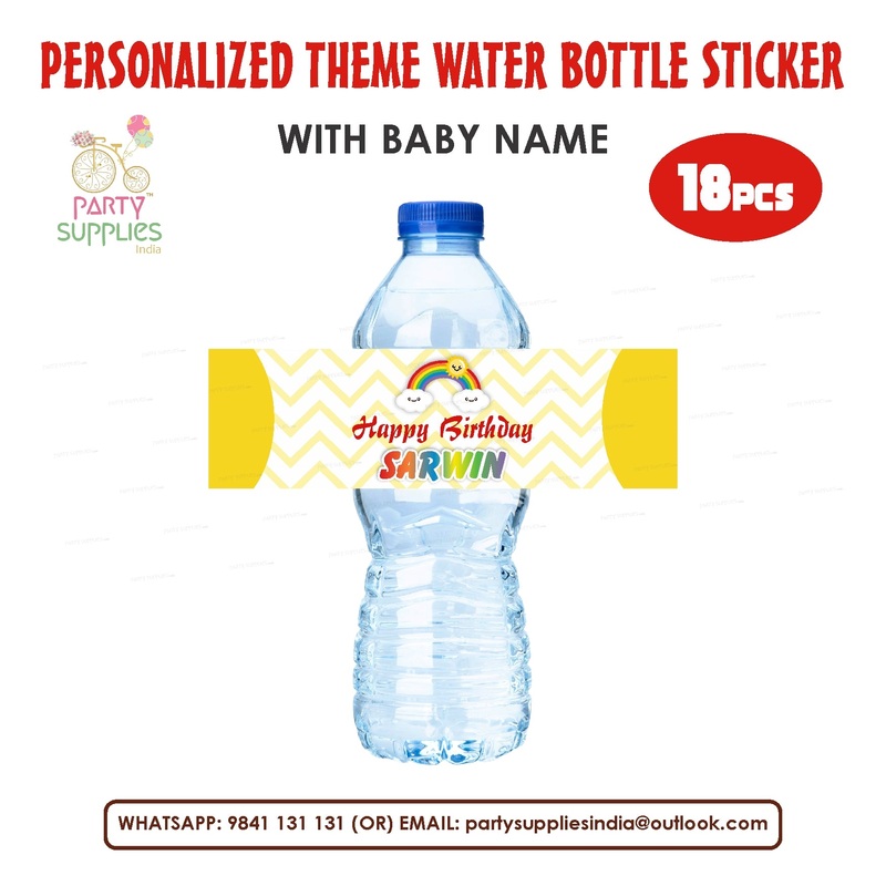 Sunshine Boy Theme Water Bottle Sticker
