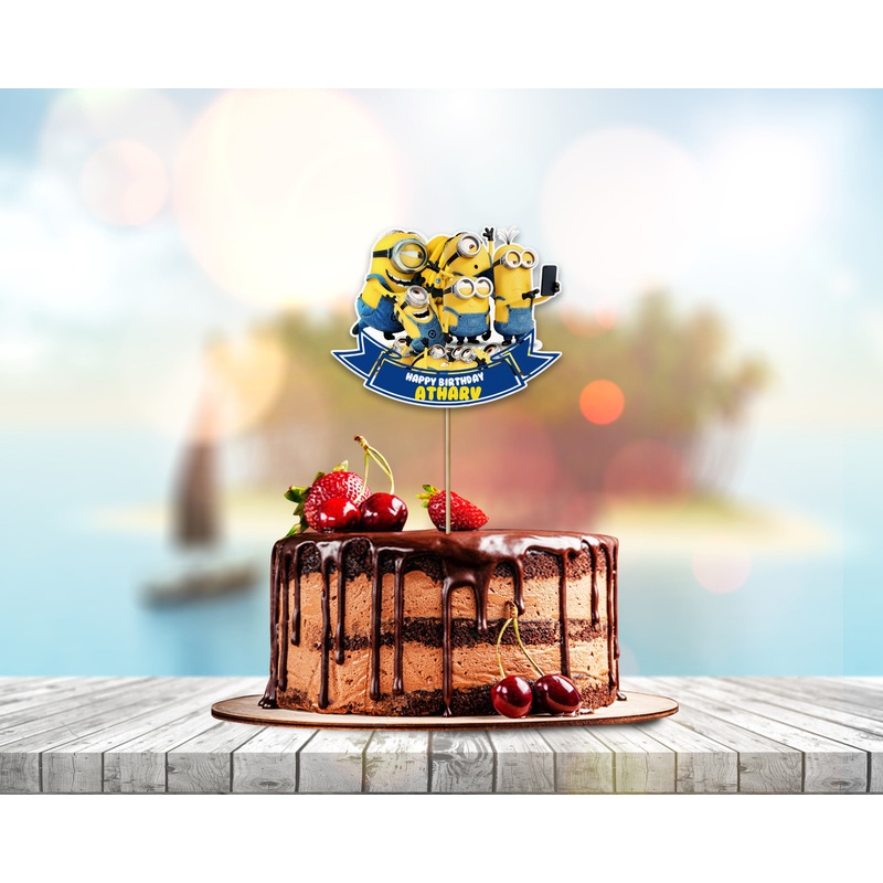 Minion Theme Customized Cake Topper