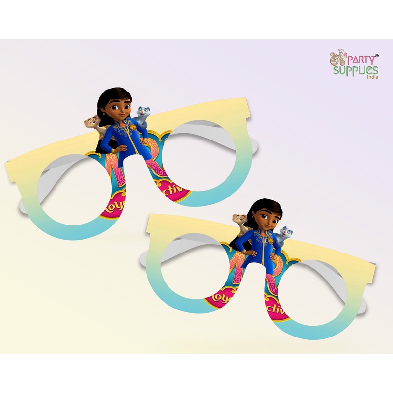Mira The Royal Detective theme Birthday Party glasses