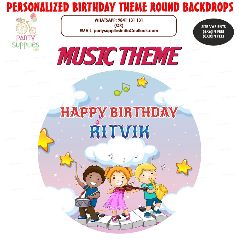 Music Theme Customized Round Backdrop