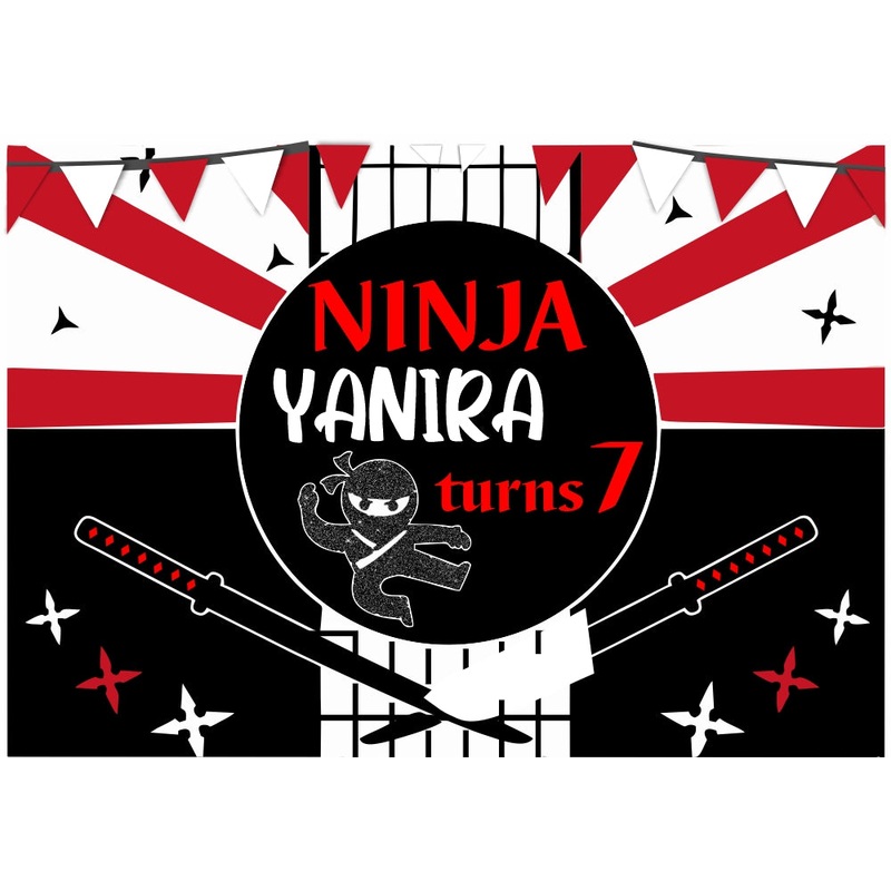 Ninja Theme Personalized Backdrop