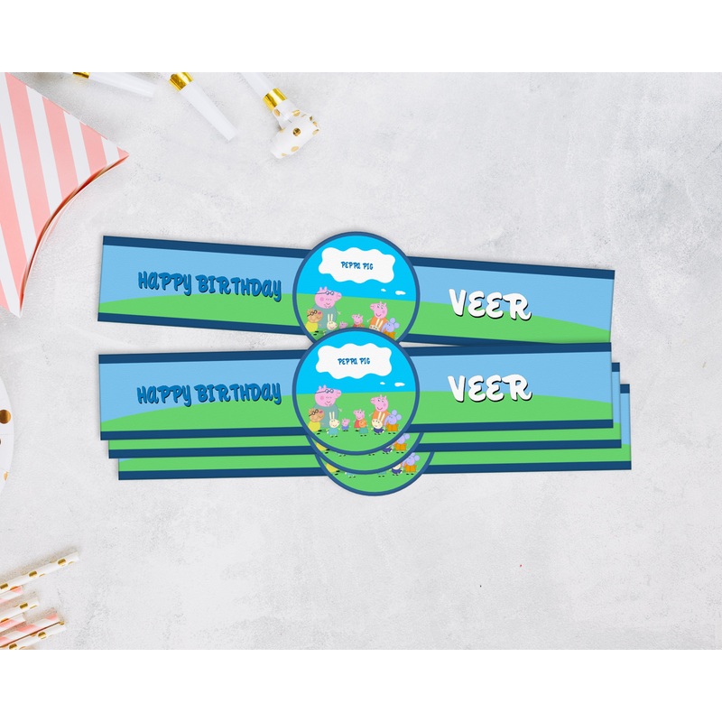 Peppa Pig Theme Customized Hand Band