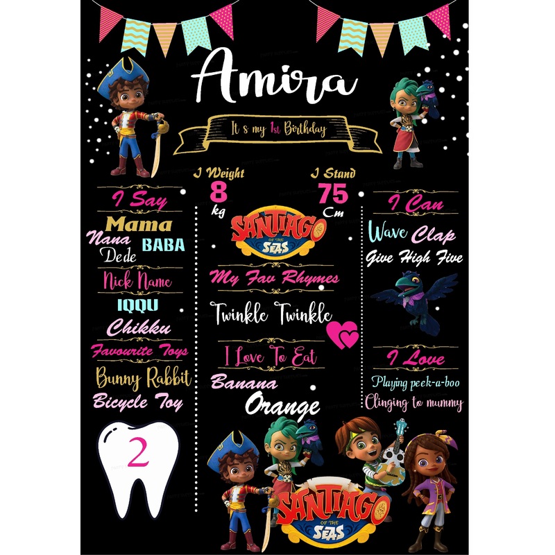 Santiago Theme Chalk Board